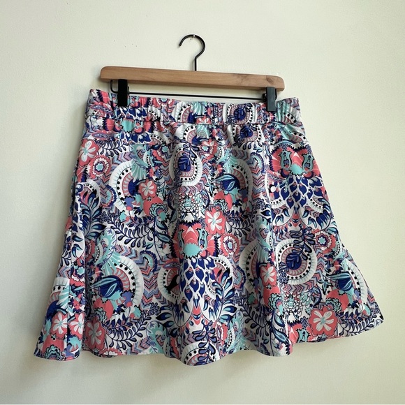 T by Talbots Summer Sporty Athletic Breathable Elastic Waist Skort Paisley M - Picture 7 of 12